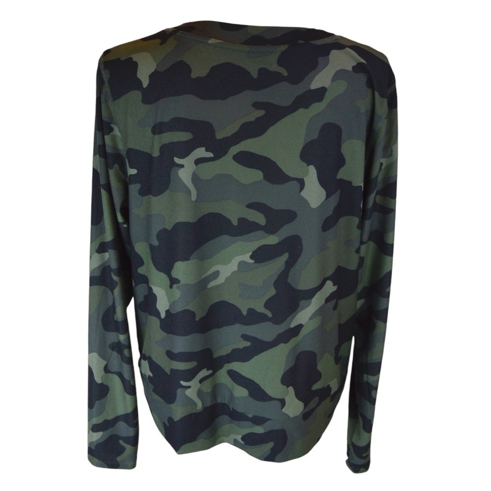 Old Navy‎ Relaxed Breathe ON Twist-Hem Cropped Top, Green Camo - Size XL 483333 - Picture 4 of 7